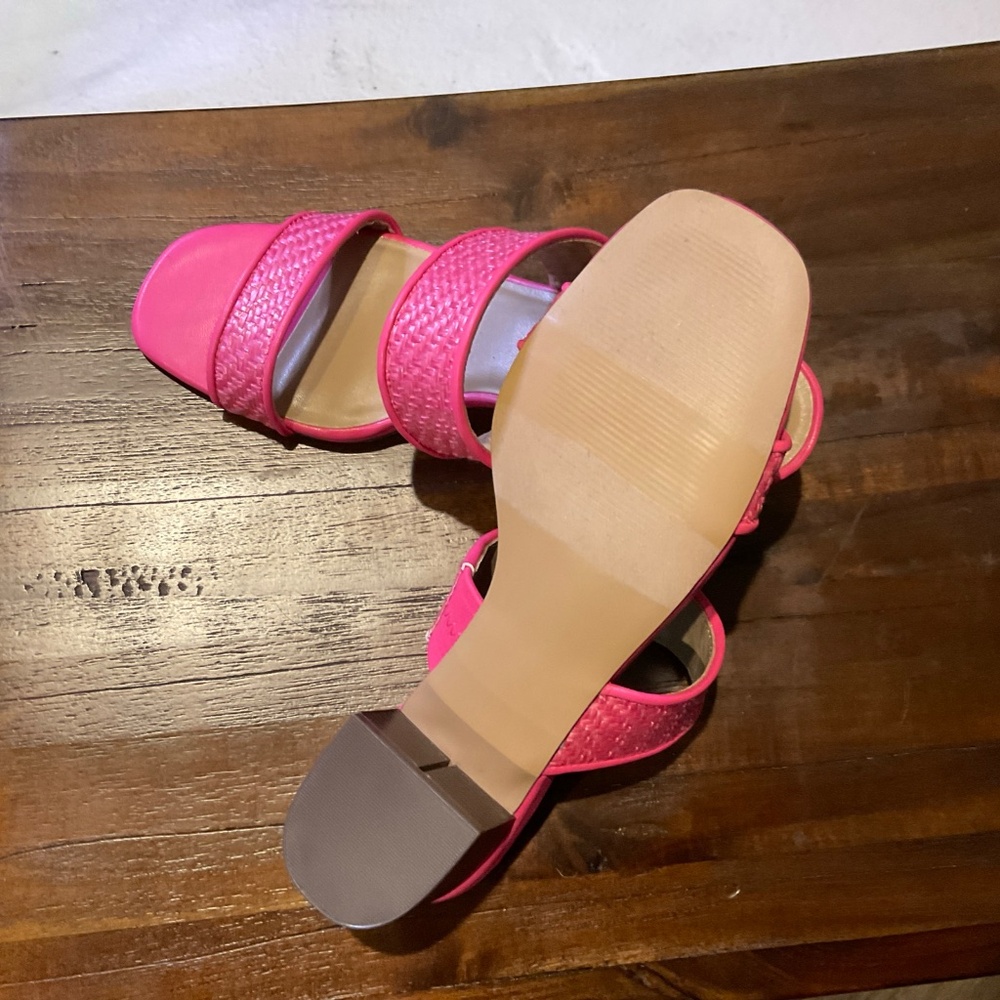 Ann Tylor Women Saladals two straps Slip On Sandals pink Size 6.5-7 - Picture 3 of 6